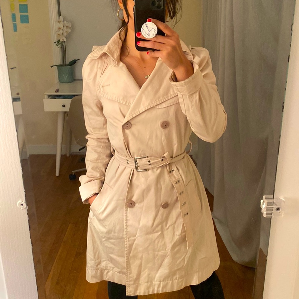 Patricia Pepe Beige Lightweight Trench Coat